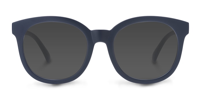 Elena - Cat-Eye Prescription Sunglasses with a Modern Navy Finish ...