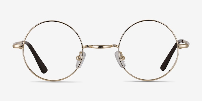 gold circle eyeglasses