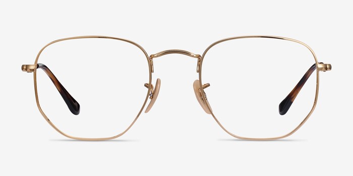 ray ban eyeglasses gold frame