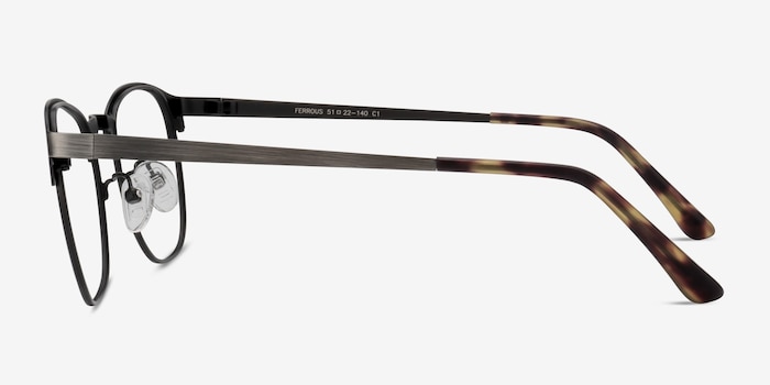 Ferrous Gunmetal Metal Eyegles Eyedirect Ferrous Gunmetal Metal Eyegl Frames From Eyedirect Side View