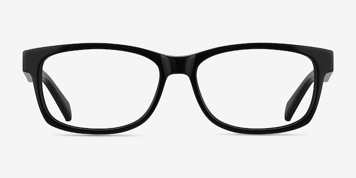 black frame glasses