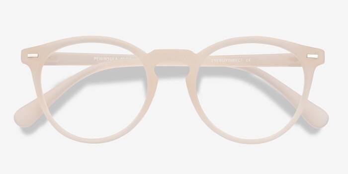 white plastic eyeglasses