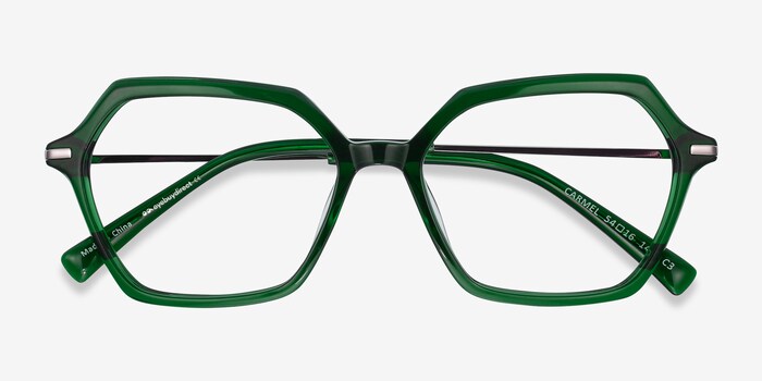 green eyeglass frames