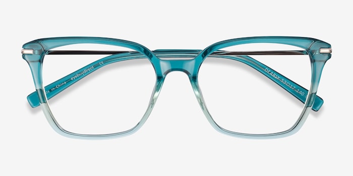 green eyeglass frames