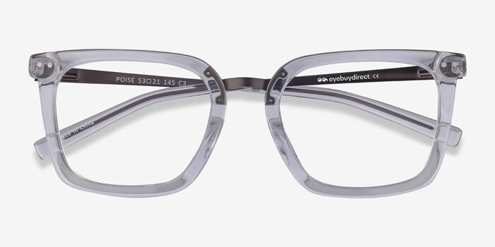 black and clear eyeglass frames