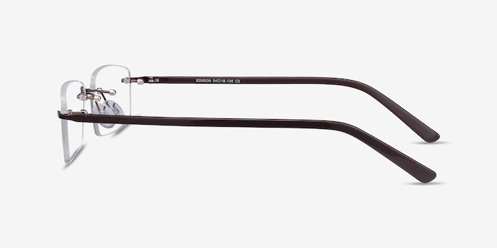 Edison | Brown Metal Eyeglasses | EyeBuyDirect