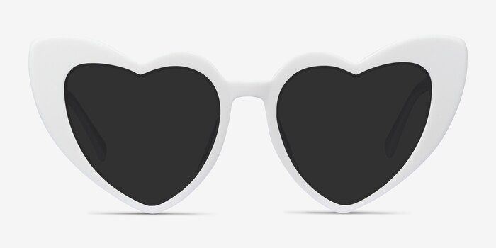 white heart glasses