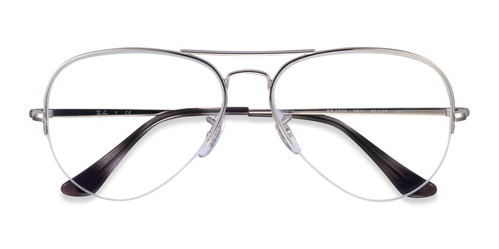 Ray Ban Rb65 Aviator Silver Frame Eyeglasses Eyebuydirect