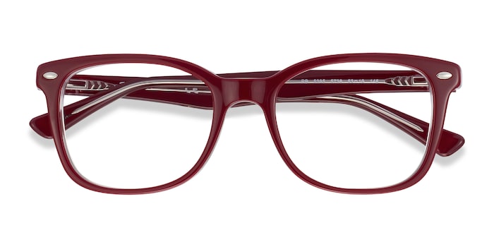 burgundy ray ban eyeglasses