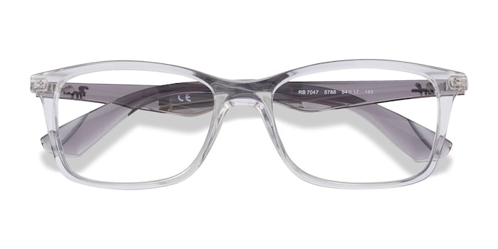 Ray-Ban RB7047 - Rectangle Clear \u0026 Gray 