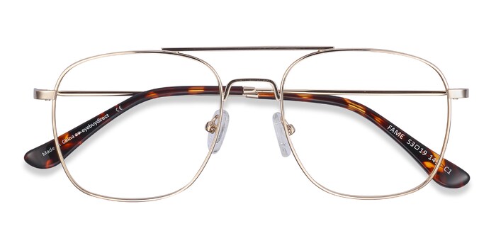Fame Aviator Golden Frame Eyeglasses Eyebuydirect