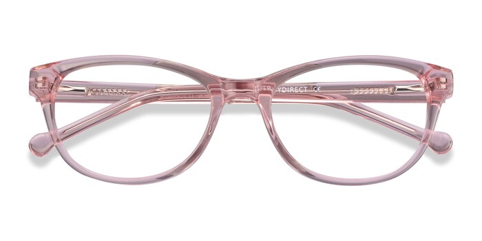 pink horn rimmed glasses