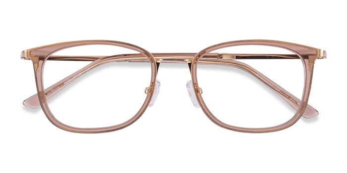 clear brown glasses