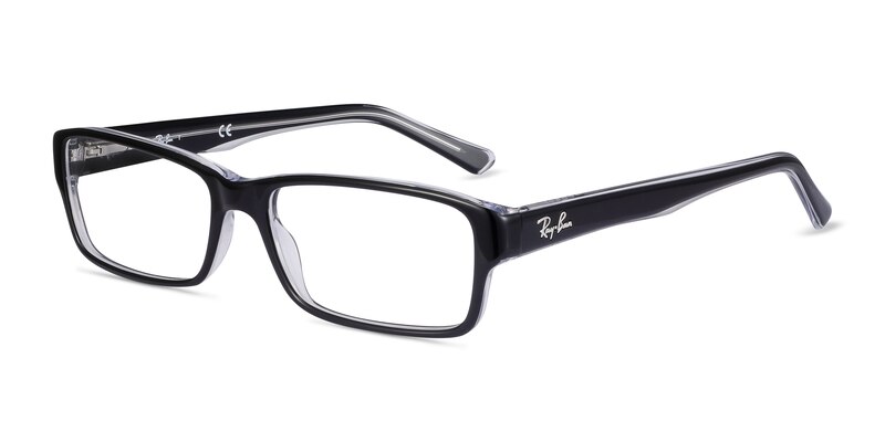Ray-Ban RB5169 - Rectangle Black Frame Eyeglasses | EyeBuyDirect