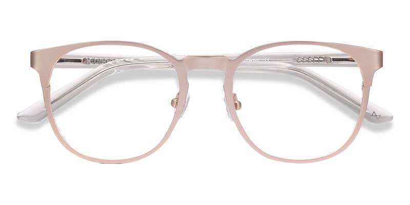 Resonance Hip Rose Gold Embossed Glasses Eyebuydirect