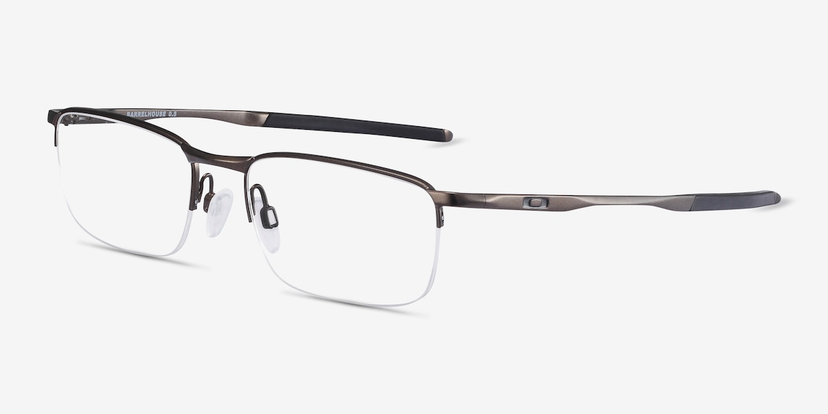 Oakley Barrelhouse 0.5 - Rectangle Pewter Frame Glasses For Men | EyeBuyDirect