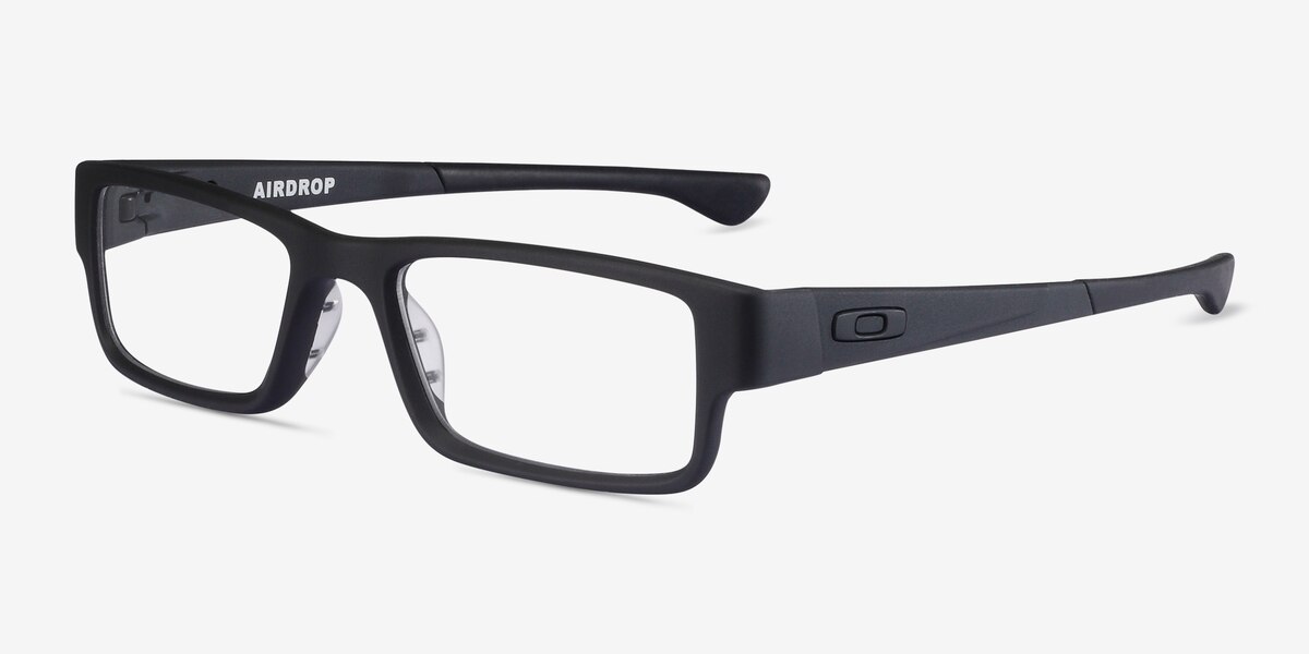 Oakley Airdrop - Rectangle Satin Black Frame Eyeglasses | EyeBuyDirect