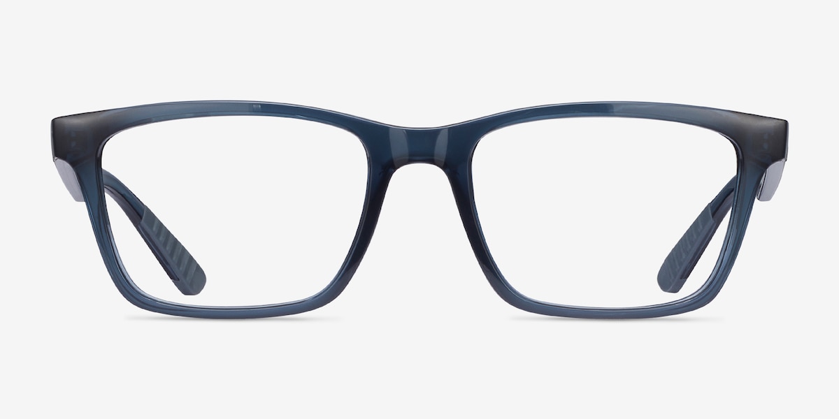 Ray-Ban RB7025 - Rectangle Blue Frame Eyeglasses | EyeBuyDirect