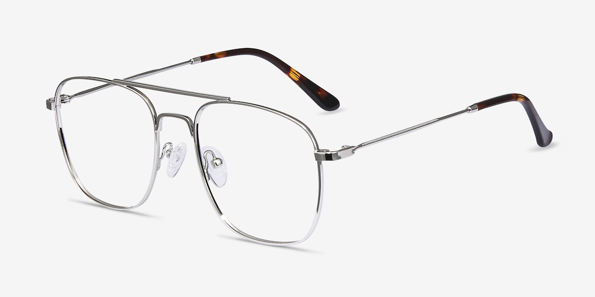 Fame - Aviator Silver Frame Eyeglasses | EyeBuyDirect