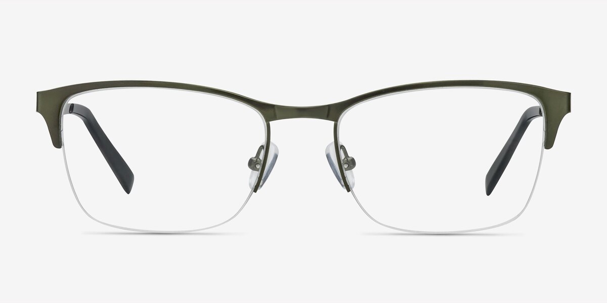 Time Browline Green Frame Glasses Eyebuydirect