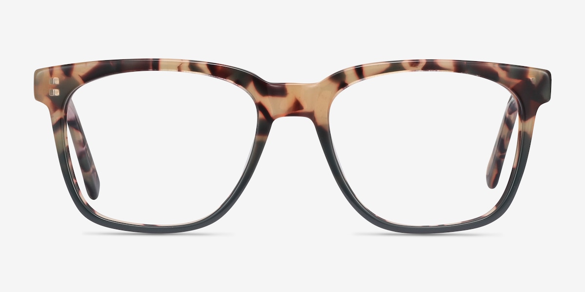 Jamie - Rectangle Tortoise & Green Frame Eyeglasses | EyeBuyDirect