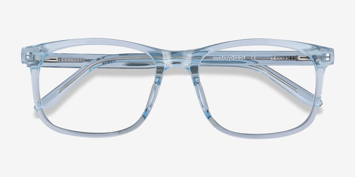 Ballast - Rectangle Clear Blue Frame Glasses For Men | EyeBuyDirect