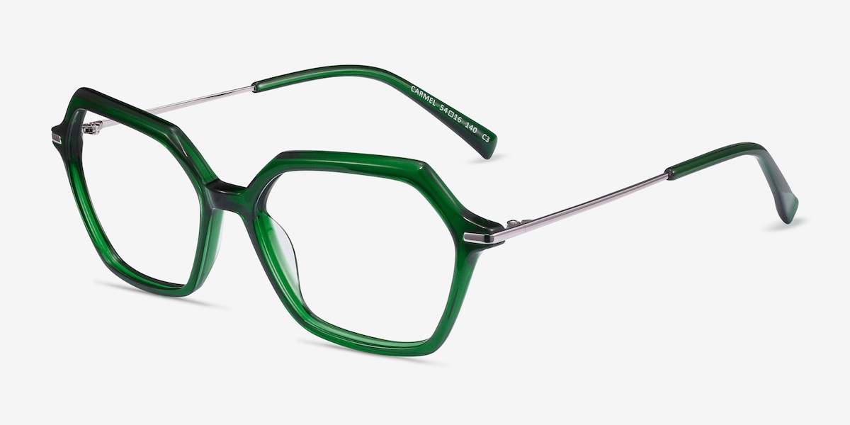Carmel Geometric Green Frame Glasses For Women EyeBuyDirect