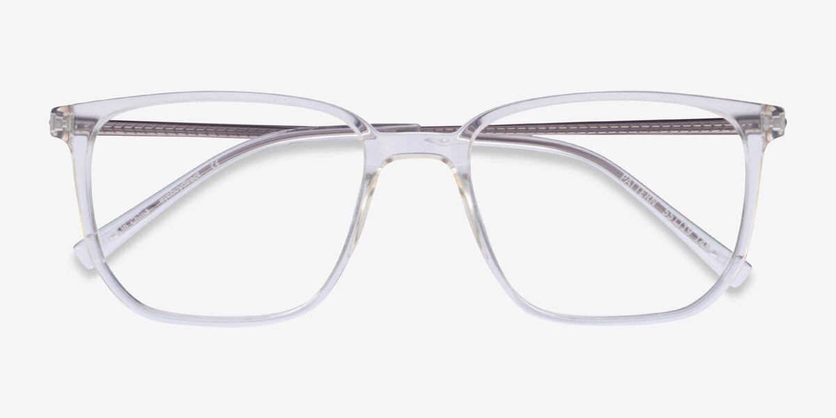Pattern - Rectangle Clear Frame Glasses For Men | EyeBuyDirect
