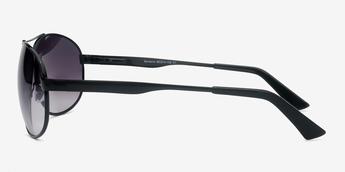 Santorini Stylish Black Aviator Sunglasses with Attitude EyeBuyDirect