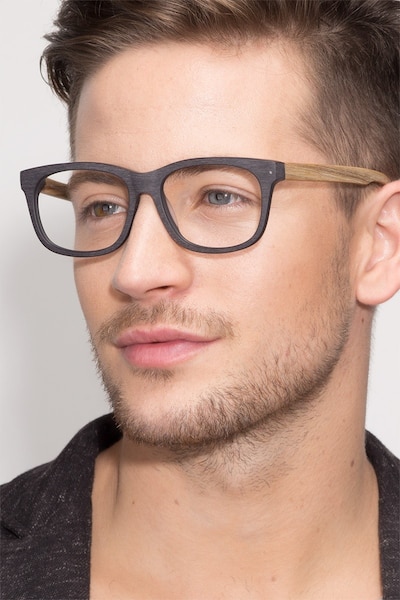 White Pine | Black Progressive Eyeglasses | EyeBuyDirect