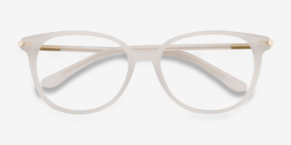 Jasmine | White Acetate Eyeglasses | EyeBuyDirect