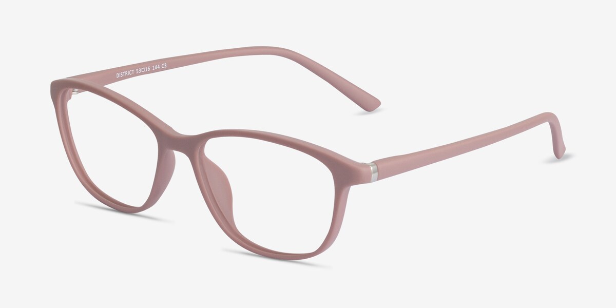 District Matte Pink Women Plastic Eyeglasses Eyebuydirect