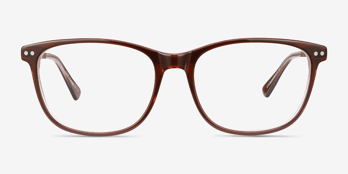 Grid | Brown | Women Acetate Eyeglasses | EyeBuyDirect