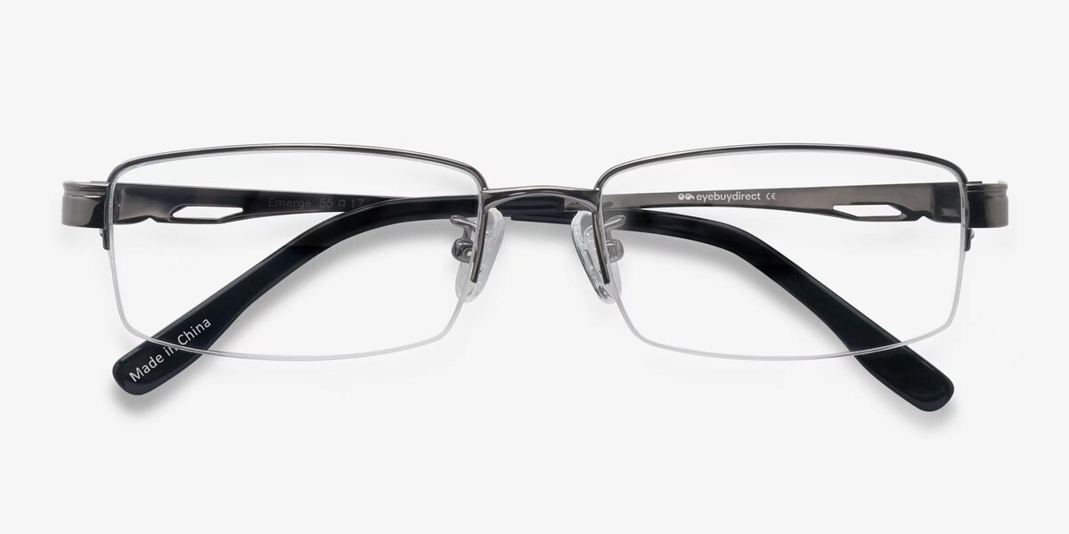 Emerge Gunmetal Titanium Eyeglasses EyeBuyDirect