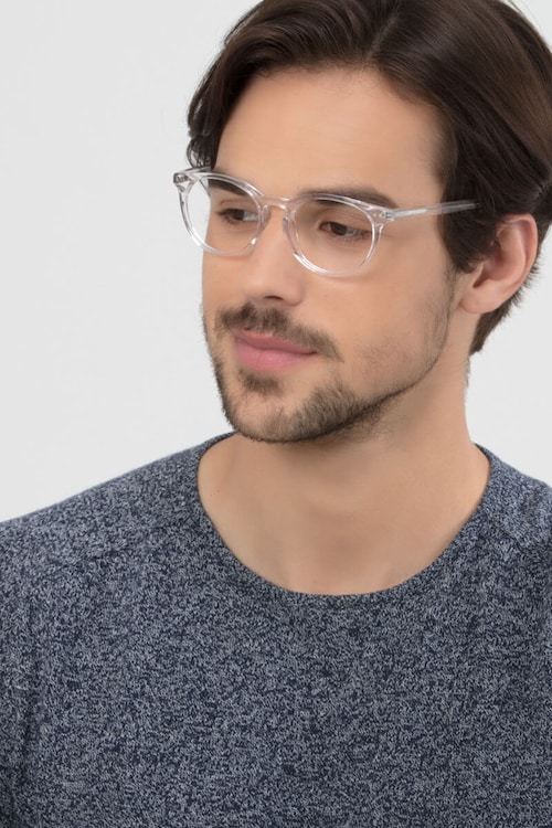 Stylishly-Sheer Round Eyeglasses 