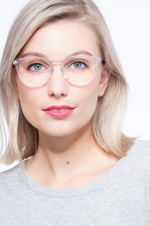 wide frame clear glasses