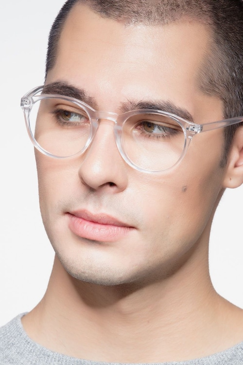 men's clear plastic eyeglass frames