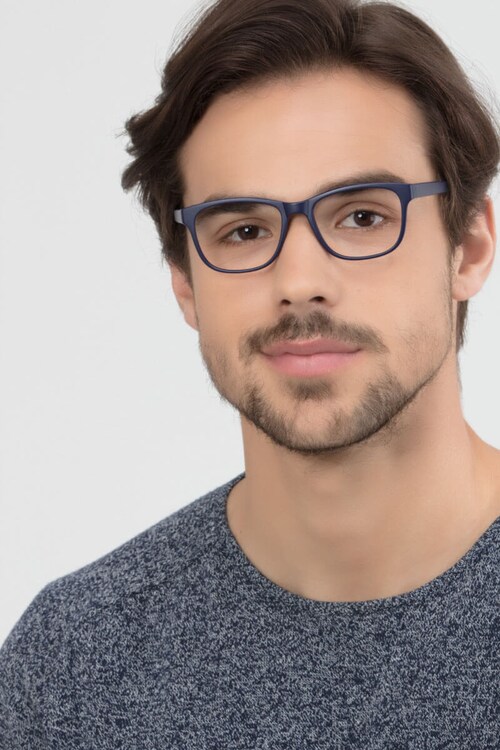 Ajh Navy Blue Eyeglass Frames Hrdsindia Org