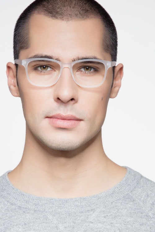 mens transparent eyeglass frames