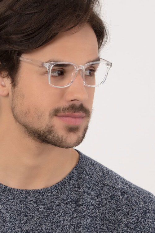 clear frame glasses mens