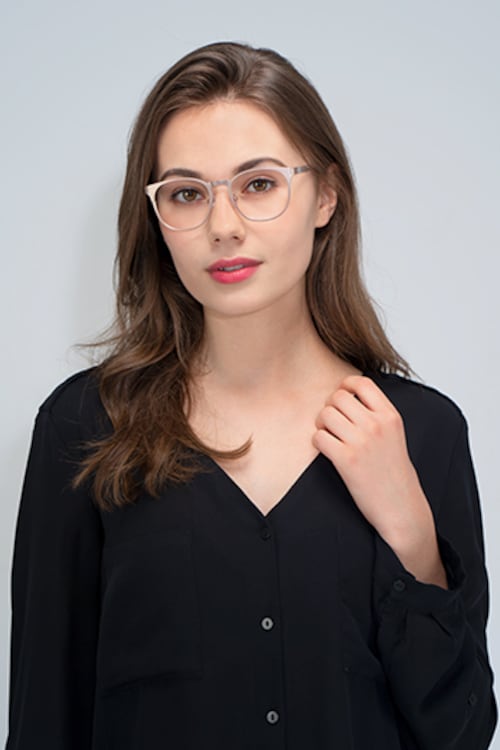 Resonance Hip Rose Gold Embossed Glasses Eyebuydirect