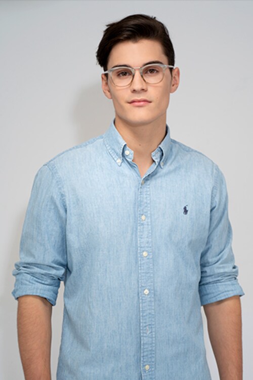 Era Rectangle Gray Clear Frame Glasses For Men Eyebuydirect